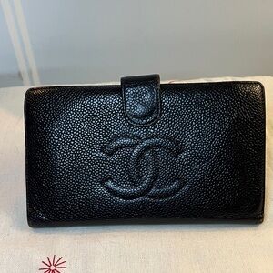CHANEL Black Leather Wallet